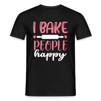 Cuisson Jeu de mots Cuire Cuisinier Chef Boulanger - T-shirt homme - noir - Devant - AI Model Male 178 light (178cm)