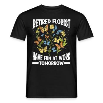 Designer floral Fleuriste Fleuriste Fleuriste - T-shirt homme - noir - Devant - AI Model Male 178 light (178cm)