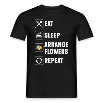 Designer floral Fleuriste Fleuriste Fleuriste - T-shirt homme - noir - Devant - AI Model Male 178 light (178cm)