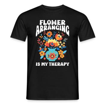 Designer floral Fleuriste Fleuriste Fleuriste - T-shirt homme - noir - Devant - AI Model Male 178 light (178cm)