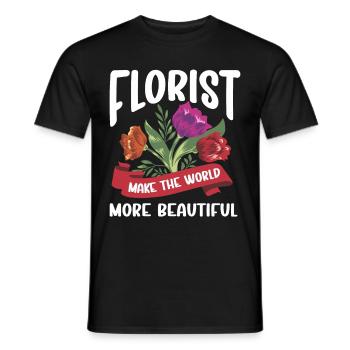 Floral Designer Floristry Florist Florist - Men's T-Shirt - black - Front - AI Model Male 178 light (178cm)
