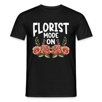 Designer floral Fleuriste Fleuriste Fleuriste - T-shirt homme - noir - Devant - AI Model Male 178 light (178cm)