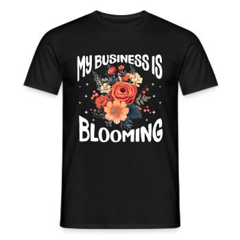Designer floral Fleuriste Fleuriste Fleuriste - T-shirt homme - noir - Devant - AI Model Male 178 light (178cm)