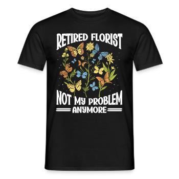 Designer floral Fleuriste Fleuriste Fleuriste - T-shirt homme - noir - Devant - AI Model Male 178 light (178cm)