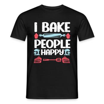 Cuisson Jeu de mots Cuire Cuisinier Chef Boulanger - T-shirt homme - noir - Devant - AI Model Male 178 light (178cm)