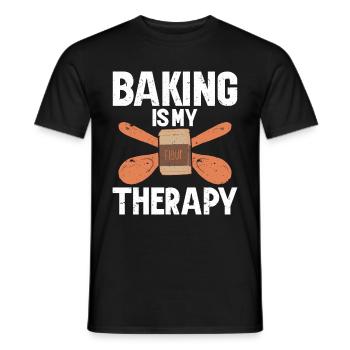 Cuisson Jeu de mots Cuire Cuisinier Chef Boulanger - T-shirt homme - noir - Devant - AI Model Male 178 light (178cm)