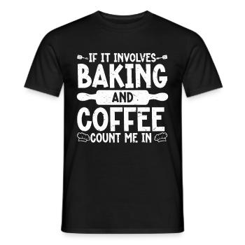 Cuisson Jeu de mots Cuire Cuisinier Chef Boulanger - T-shirt homme - noir - Devant - AI Model Male 178 light (178cm)