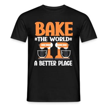 Cuisson Jeu de mots Cuire Cuisinier Chef Boulanger - T-shirt homme - noir - Devant - AI Model Male 178 light (178cm)