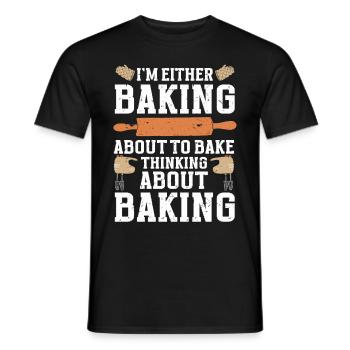 Cuisson Jeu de mots Cuire Cuisinier Chef Boulanger - T-shirt homme - noir - Devant - AI Model Male 178 light (178cm)