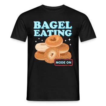 Bagel Beigel | Bagel Bread Gift - Men's T-Shirt - black - Front - AI Model Male 178 light (178cm)