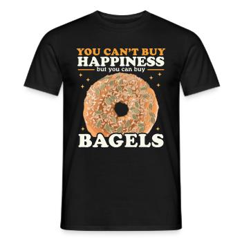 Bagel Lover | Beigel Bagel Bread Gift - Men's T-Shirt - black - Front - AI Model Male 178 light (178cm)