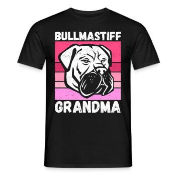 Bullmastiff Granny Dog Owner Gift - Men's T-Shirt - black - Front - AI Model Male 178 light (178cm)
