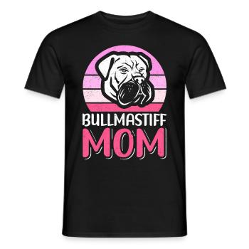 Bullmastiff Mom Dog Owner Gift - Men's T-Shirt - black - Front - AI Model Male 178 light (178cm)