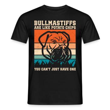 Bullmastiffs Are Like Dog Owners Gift - Men's T-Shirt - black - Front - AI Model Male 178 light (178cm)