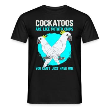 Kakadu Papageien Kakadus Geschenk - Männer T-Shirt - Schwarz - Vorne - AI Model Male 178 light (178cm)