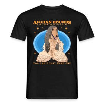 Afghanischer Windhund Hund Hundebesitzer Geschenk - Männer T-Shirt - Schwarz - Vorne - AI Model Male 178 light (178cm)