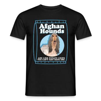 Afghan Hound Dog Owner Gift - Men's T-Shirt - black - Front - AI Model Male 178 light (178cm)