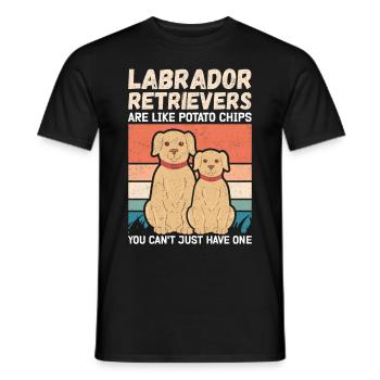 Labrador Retriever Hunde Hundebesitzer Geschenk - Männer T-Shirt - Schwarz - Vorne - AI Model Male 178 light (178cm)