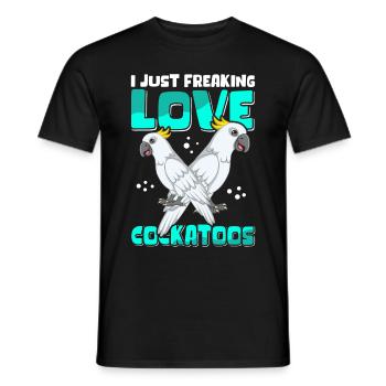 Cacatoès Perroquets Cacatoès Cacatoès Cadeau - T-shirt homme - noir - Devant - AI Model Male 178 light (178cm)