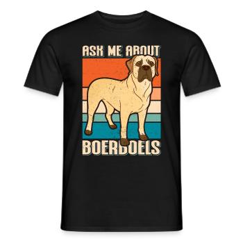 Boerboel Dog Dog Owner Gift - Men's T-Shirt - black - Front - AI Model Male 178 light (178cm)