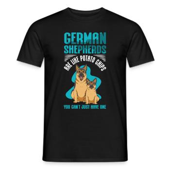 German Shepherds German Shepherd Gift - Men's T-Shirt - black - Front - AI Model Male 178 light (178cm)