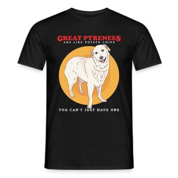 Chien de montagne des Pyrénées propriétaires de chiens chien cadeau - T-shirt homme - noir - Devant - AI Model Male 178 light (178cm)