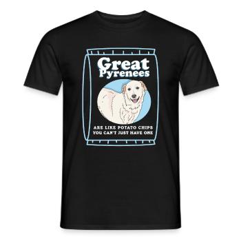 Chien de montagne des Pyrénées chiens chien propriétaire cadeau - T-shirt homme - noir - Devant - AI Model Male 178 light (178cm)