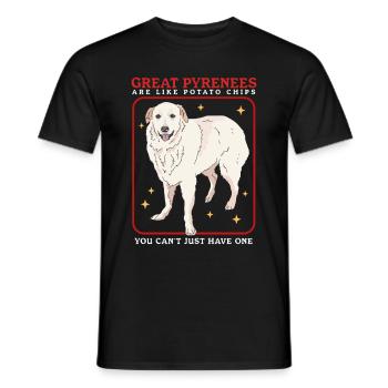 Chien de montagne des Pyrénées chien propriétaire chien cadeau - T-shirt homme - noir - Devant - AI Model Male 178 light (178cm)