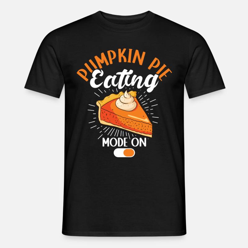 Pumpkin Pie Kürbiskuchen Geschenk - Männer T-Shirt - Schwarz