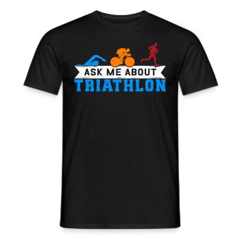 Triathlon Triathletes Triathlete Athlete Gift - Men's T-Shirt - black - Front - AI Model Male 178 light (178cm)