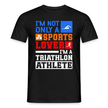 Triathlon Athletes Triathletes Triathlete Gift - Men's T-Shirt - black - Front - AI Model Male 178 light (178cm)