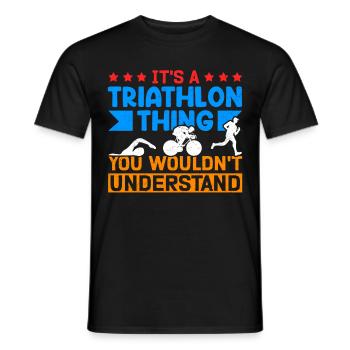 Triathlon Triathlete Triathlete Gift - Men's T-Shirt - black - Front - AI Model Male 178 light (178cm)