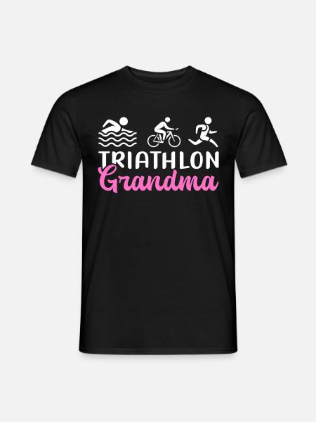 Triathlon Grandma Triathlete Triathlete Gift - Men's T-Shirt - black