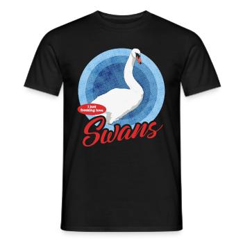 Schwan Schwanenliebhaber Schwäne Geschenk - Männer T-Shirt - Schwarz - Vorne - AI Model Male 178 light (178cm)