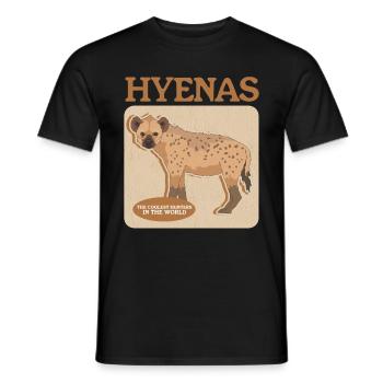 Hyena Hyena Spotted Hyena Gift - Men's T-Shirt - black - Front - AI Model Male 178 light (178cm)