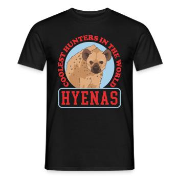 Hyena, spotted hyena, hyena gift - Men's T-Shirt - black - Front - AI Model Male 178 light (178cm)