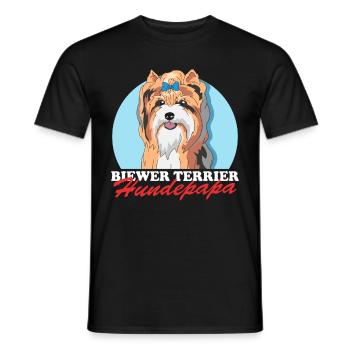 Biewer Terrier Dog Dad Dog Owner Gift - Men's T-Shirt - black - Front - AI Model Male 178 light (178cm)