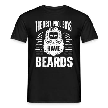 Beards Sayings For Men Bearded Father - Men's T-Shirt - black - Front - AI Model Male 178 light (178cm)
