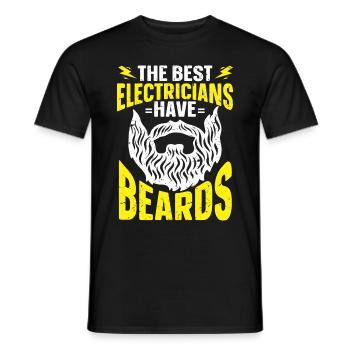 Beards Sayings For Men Bearded Father - Men's T-Shirt - black - Front - AI Model Male 178 light (178cm)
