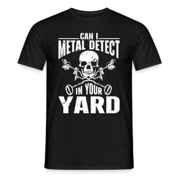 Metalldetektor Schatzsuche - Männer T-Shirt - Schwarz - Vorne - AI Model Male 178 light (178cm)