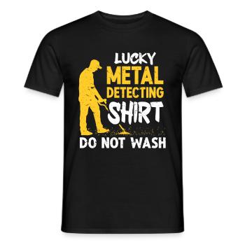 Metalldetektor Schatzsuche - Männer T-Shirt - Schwarz - Vorne - AI Model Male 178 light (178cm)