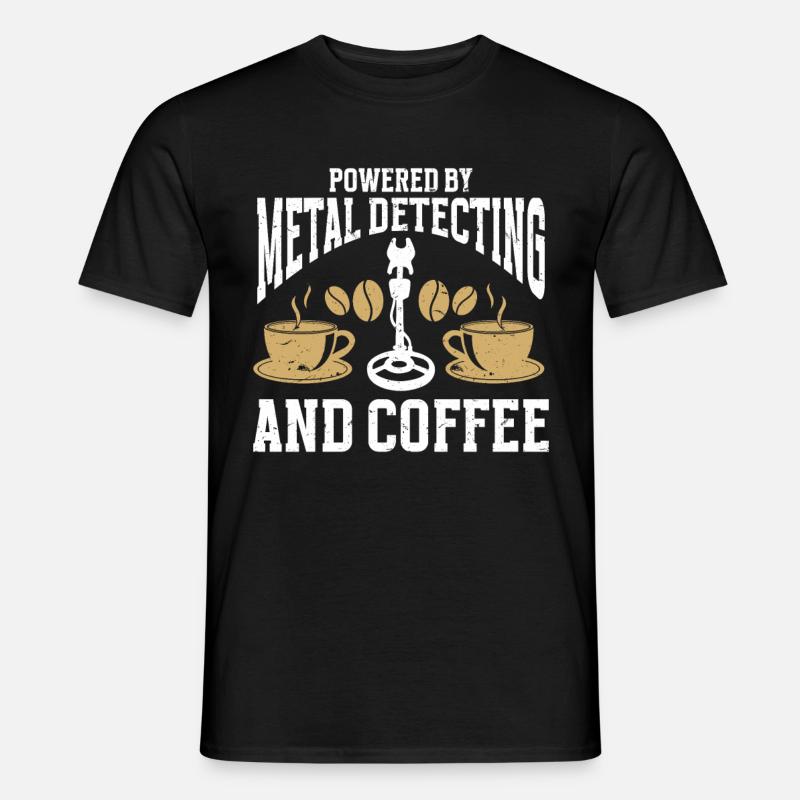 Metalldetektor Schatzsuche - Männer T-Shirt - Schwarz