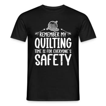 Sewing Seamstress Sewing Machine - Men's T-Shirt - black - Front - AI Model Male 178 light (178cm)