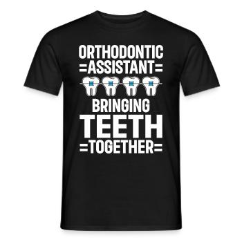 Orthodontist Orthodontic Dental - Men's T-Shirt - black - Front - AI Model Male 178 light (178cm)