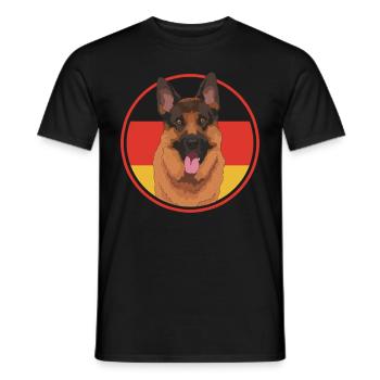 Bergers allemands berger allemand chien cadeau - T-shirt homme - noir - Devant - AI Model Male 178 light (178cm)
