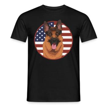 Bergers allemands berger allemand chiens cadeau - T-shirt homme - noir - Devant - AI Model Male 178 light (178cm)