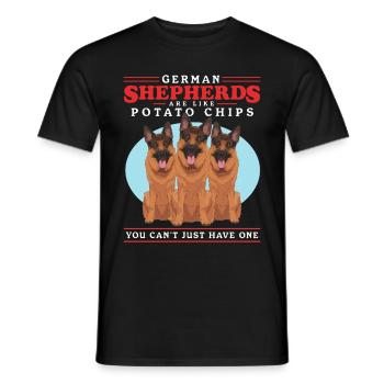 Berger allemand chien berger allemand cadeau - T-shirt homme - noir - Devant - AI Model Male 178 light (178cm)