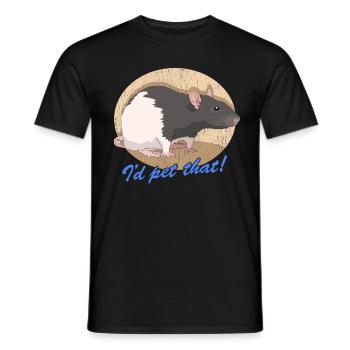 Rat Rat Lover Rat Owner Gift - Men's T-Shirt - black - Front - AI Model Male 178 light (178cm)