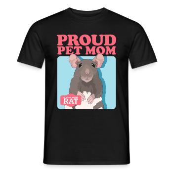 Rats maman Rat propriétaire mignon Rat cadeau - T-shirt homme - noir - Devant - AI Model Male 178 light (178cm)