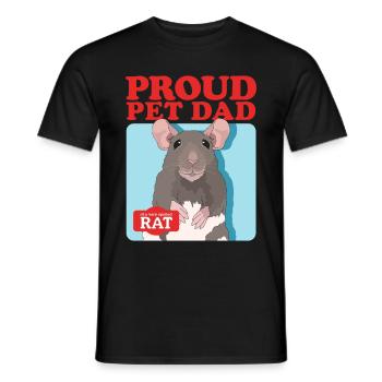 Rats papa rat propriétaire mignon rat cadeau - T-shirt homme - noir - Devant - AI Model Male 178 light (178cm)